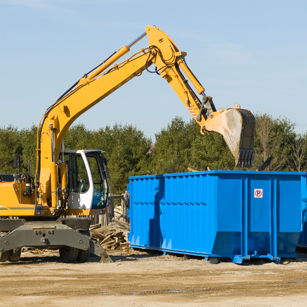 what size residential dumpster rentals are available in Tioga Texas